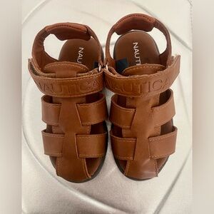 Nautica little boys Chaim Brown Sandals